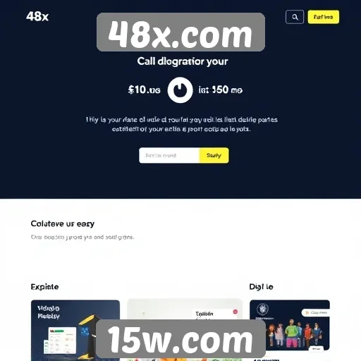 Interface do usuário do site 48x.com em destaque